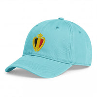 Casquette belge vintage blason doré Menthe pastel, profil gauche