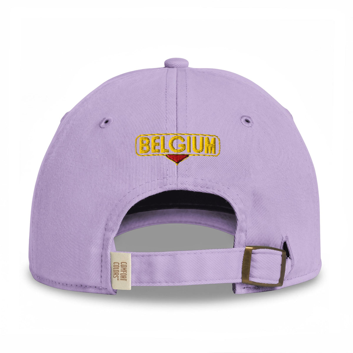 Casquette belge vintage blason doré Orchidée, vue de dos, broderie BELGIUM