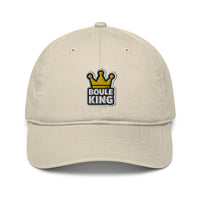 Casquette de pétanque originale Boule King beige oyster, broderie Boule King