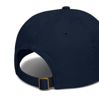 Dos de la casquette pétanque bleu marine avec sangle réglable et boucle en laiton