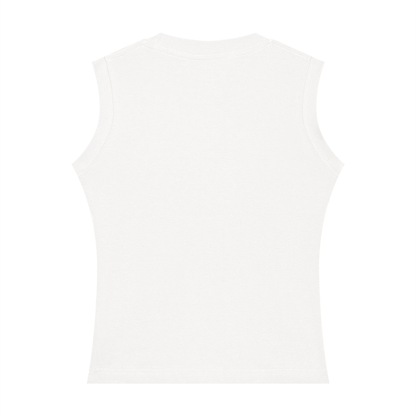 Débardeur femme col rond blanc vu de dos