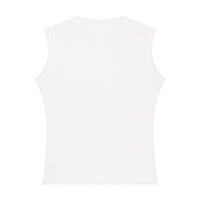 Débardeur femme col rond blanc vu de dos
