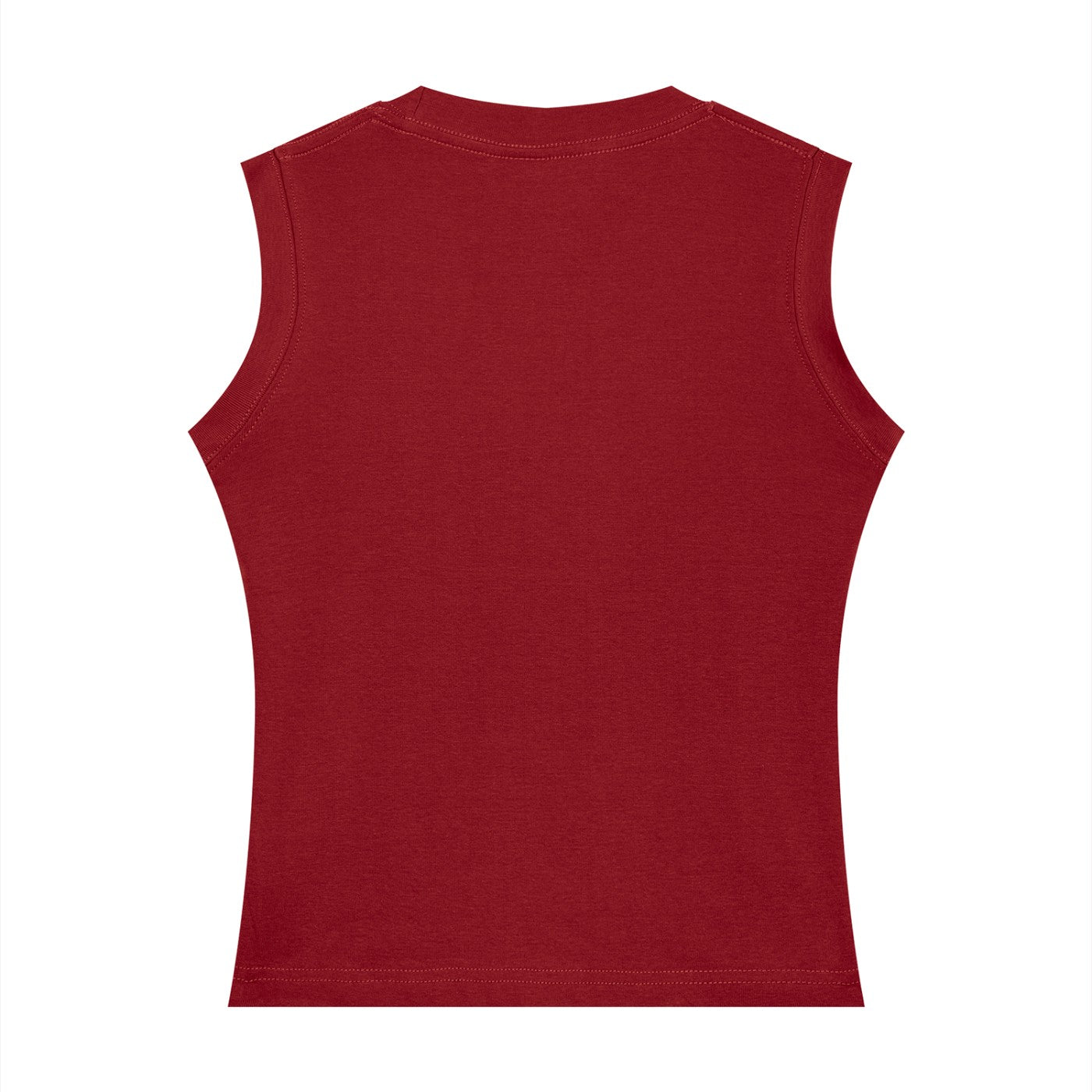 Débardeur femme col rond bordeaux vu de dos