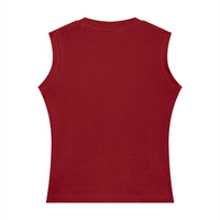 Débardeur femme col rond bordeaux vu de dos