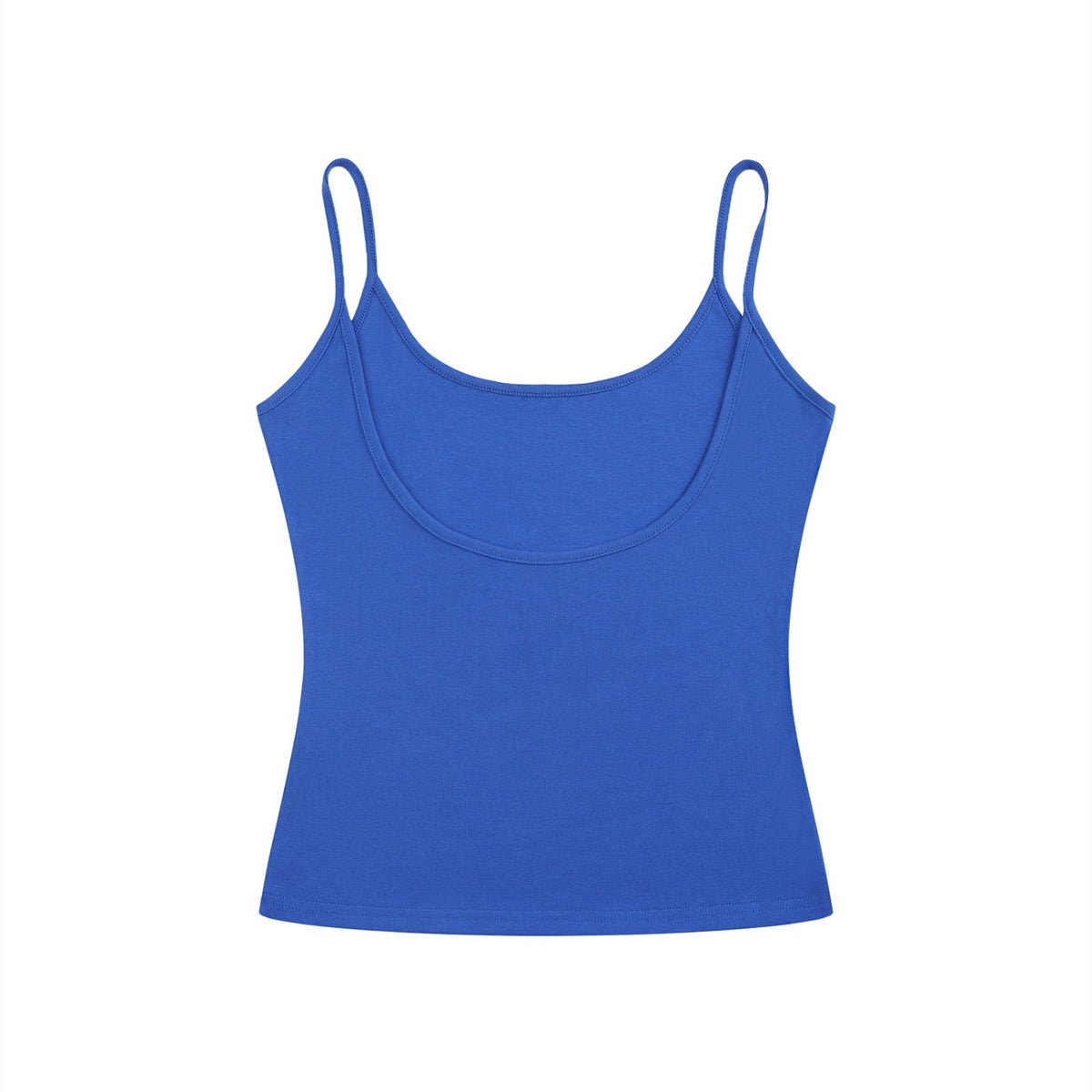Débardeur dos nu original coton CHT'M coloris bleu Klein, vue de dos