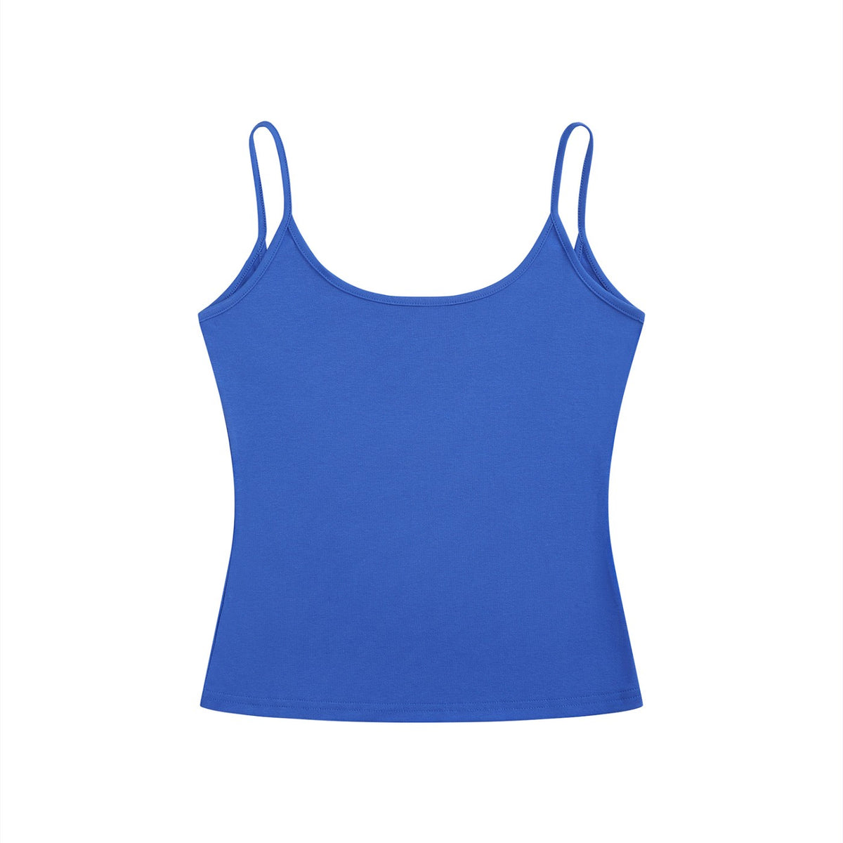 Débardeur dos nu original coton CHT'M coloris bleu Klein, vue de face