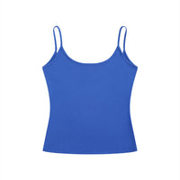 Débardeur dos nu original coton CHT'M coloris bleu Klein, vue de face