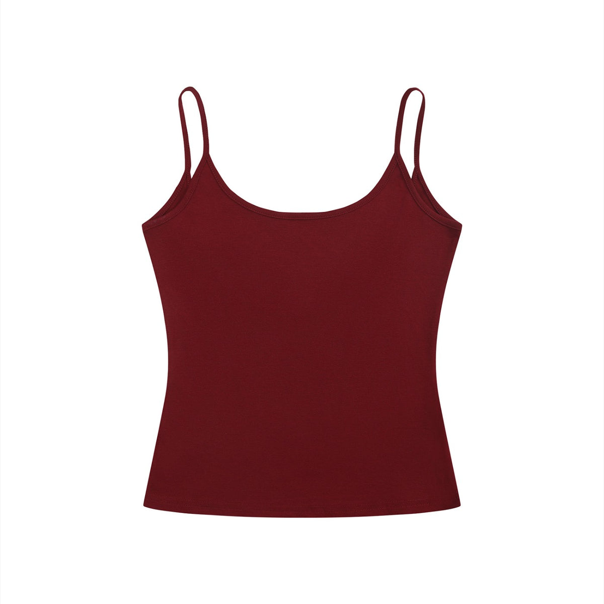 Débardeur dos nu original coton CHT'M coloris bordeaux, vue de face