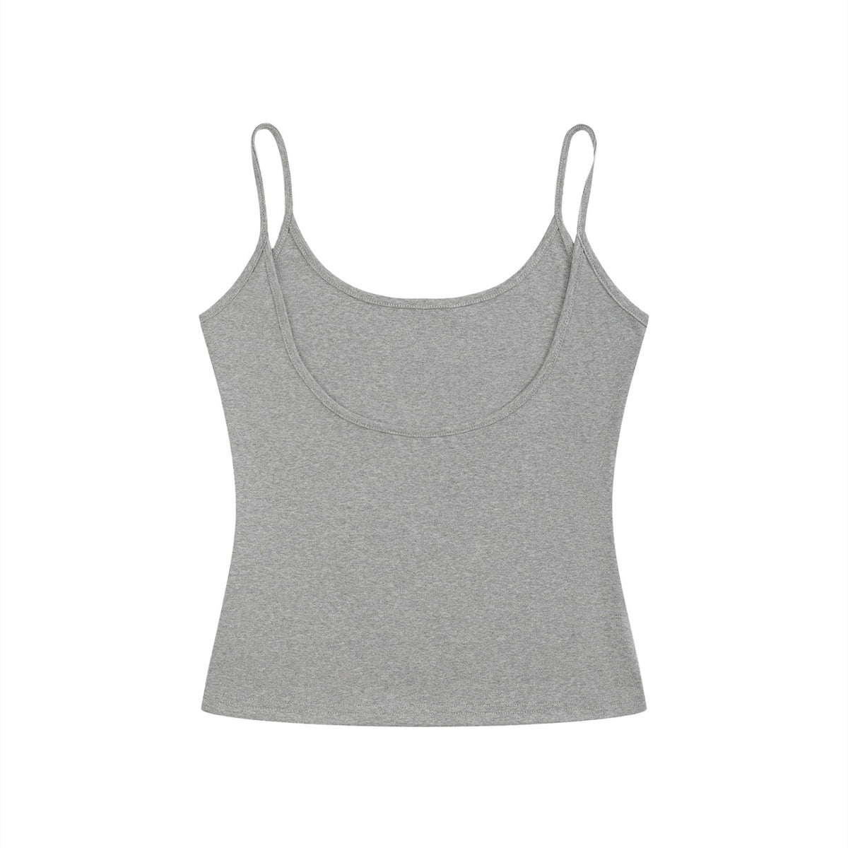 Débardeur dos nu original coton CHT'M coloris gris chiné, vue de dos