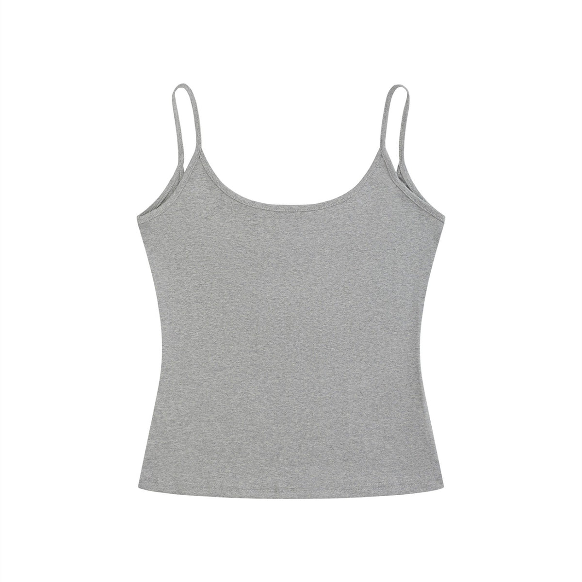 Débardeur dos nu original coton CHT'M coloris gris chiné, vue de face