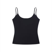 Débardeur dos nu original coton CHT'M coloris noir, vue de face