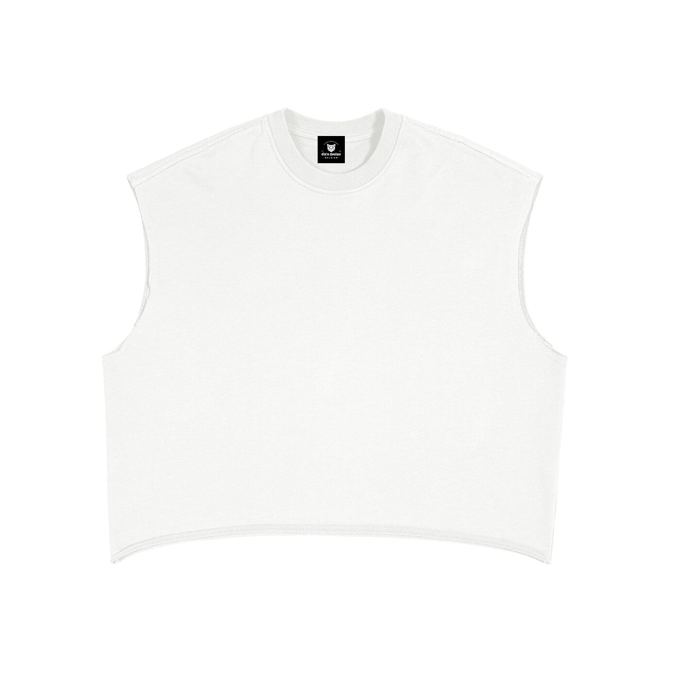 Débardeur oversize original blanc CHT'M Boutique, vue de face