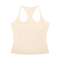 Débardeur crop yoga original abricot, vue de face, femme