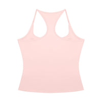Débardeur crop yoga rose clair, dos nageur, vue de dos