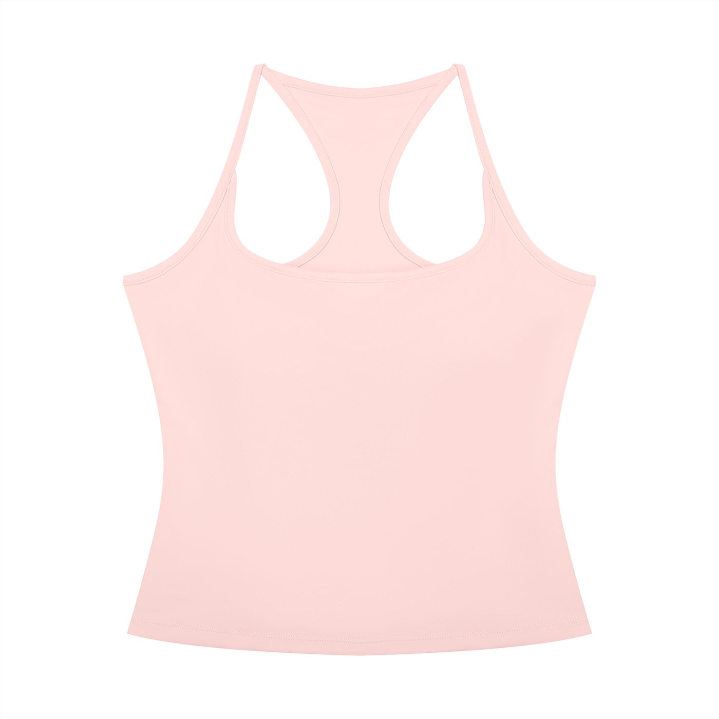 Débardeur crop yoga original rose clair, vue de face, femme