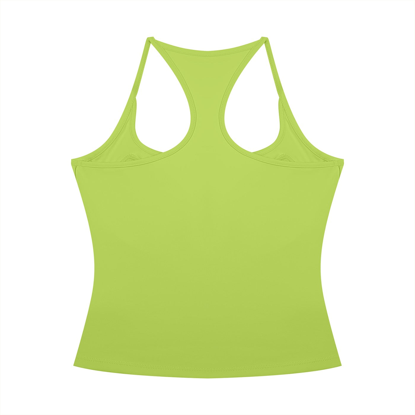 Débardeur crop yoga vert pastel, dos nageur, vue de dos