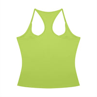 Débardeur crop yoga vert pastel, dos nageur, vue de dos