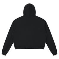 Hoodie boxy bord brut unisexe noir vu de dos