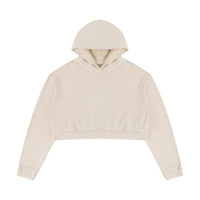 Hoodie crop top femme délavé abricot clair original, vue de face à plat