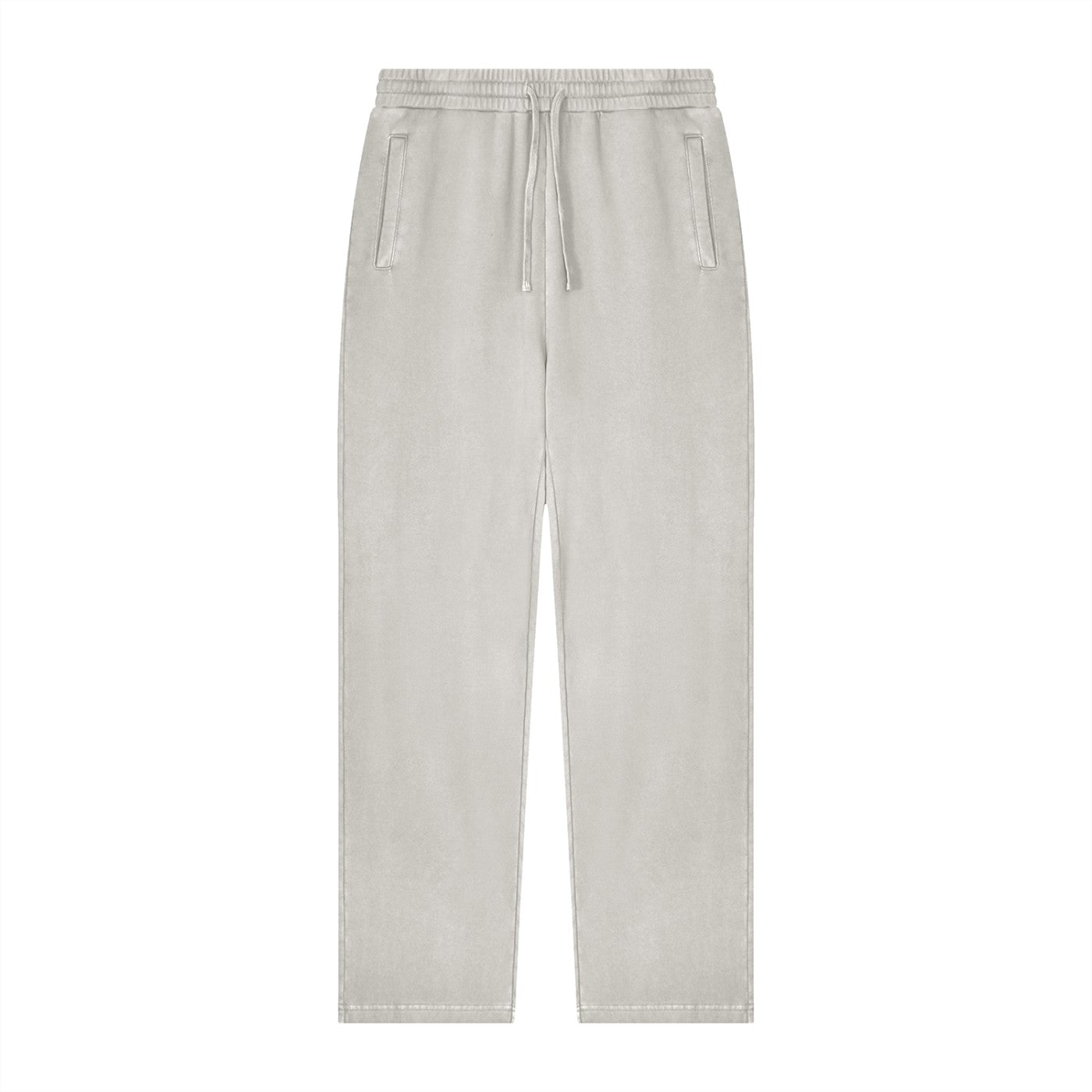 Jogging délavé vintage unisexe gris clair vu de face