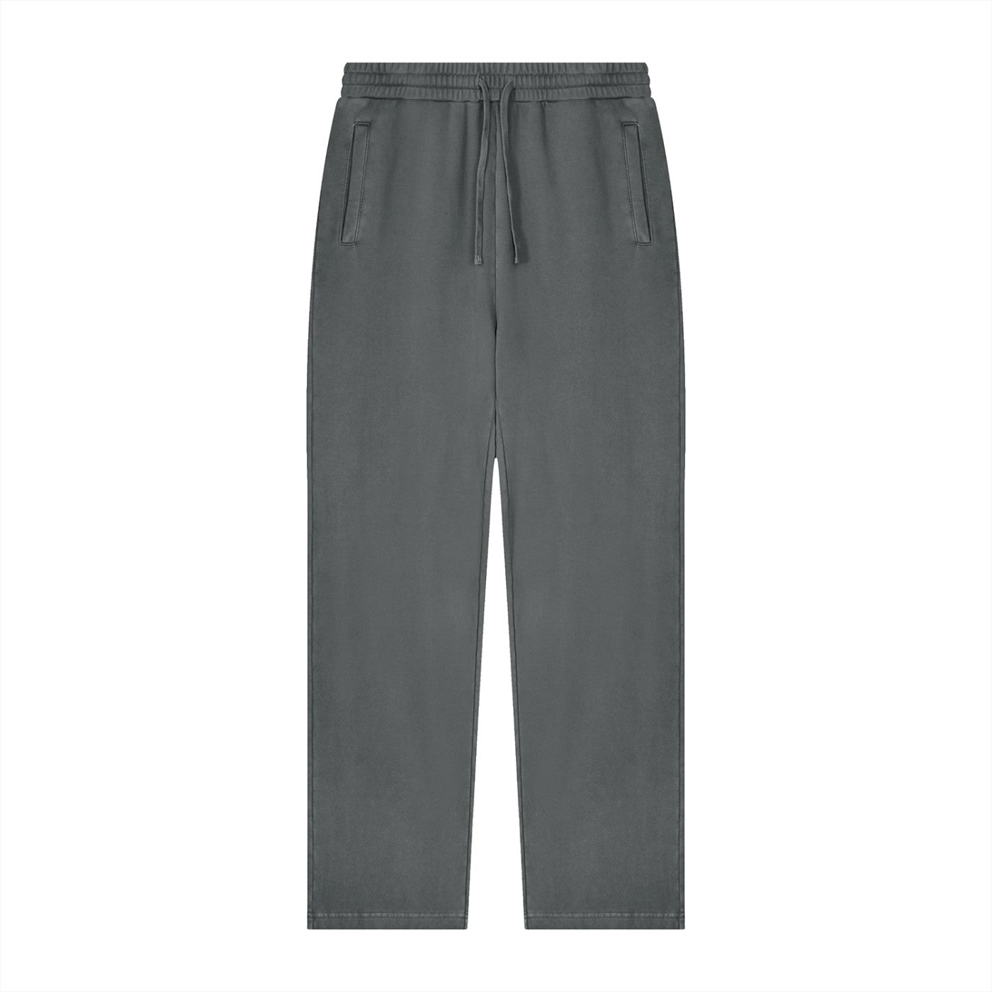 Jogging délavé vintage unisexe gris foncé vu de face