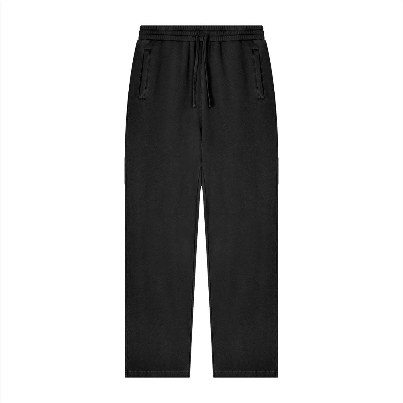 Jogging délavé vintage unisexe noir vu de face