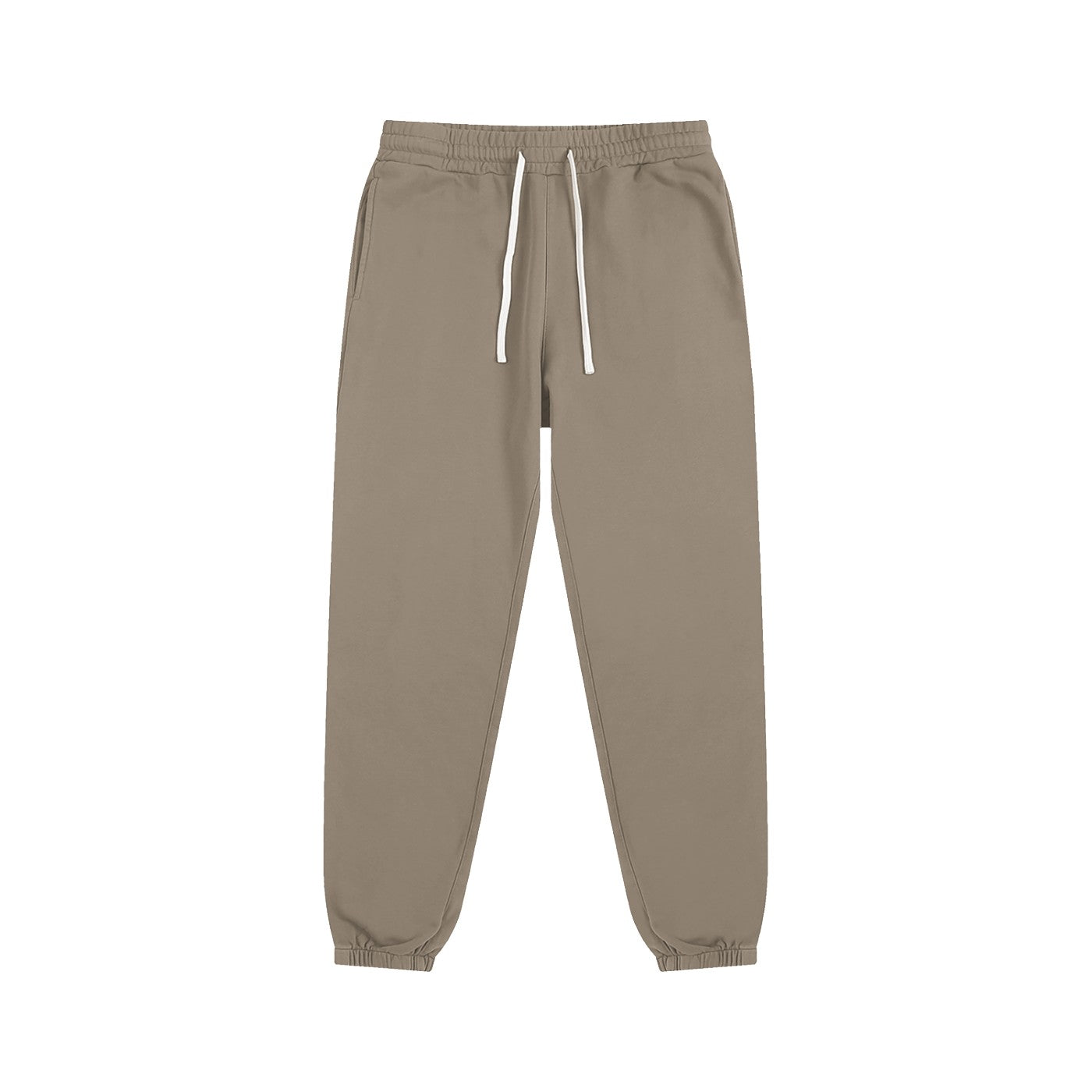 Jogging original coton bio CHT'M coloris gris café, vue de face