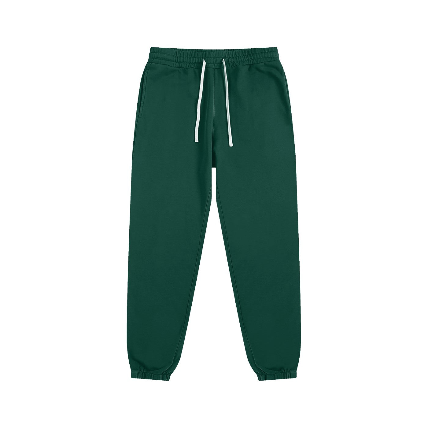 Jogging original coton bio CHT'M coloris vert éden, vue de face