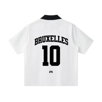 Maillot de foot streetwear Non Peut-Être, vue de dos à plat, flocage Bruxelles 10