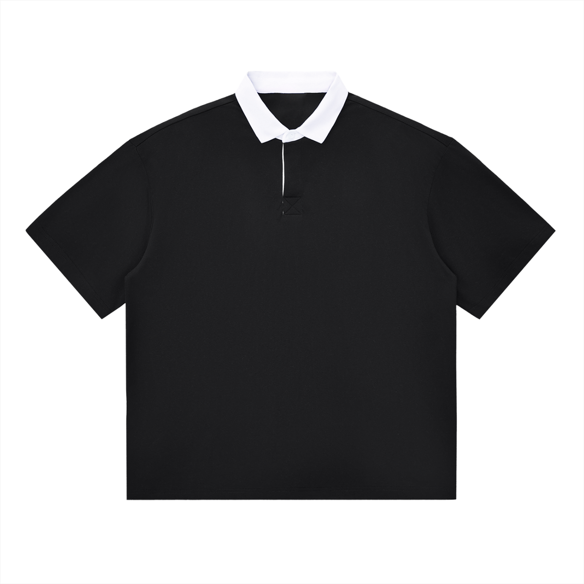 Polo original épaule tombante noir porté - CHT'M Boutique