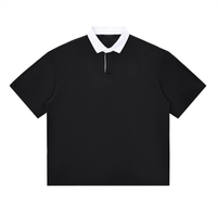 Polo original épaule tombante noir porté - CHT'M Boutique