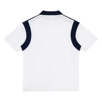 Polo zippé colorblock original blanc et bleu marine CHT'M, vue de dos