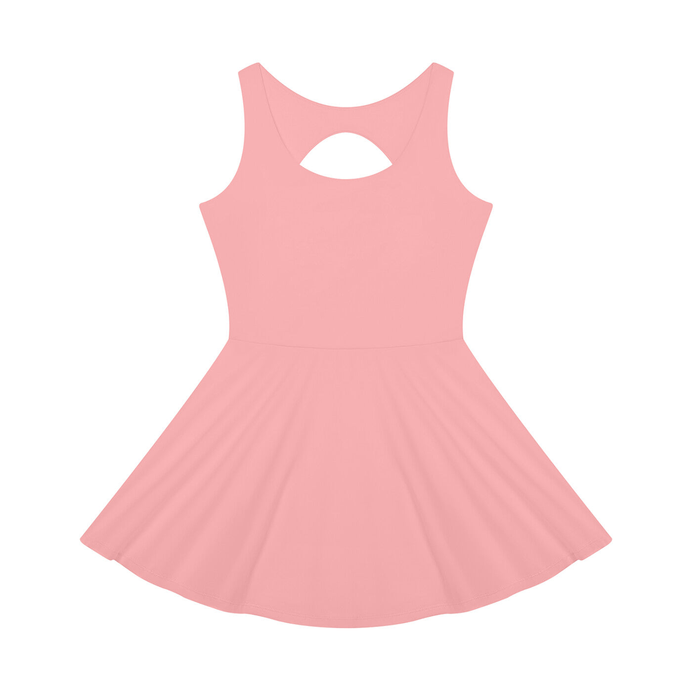 Robe de tennis originale rose pastel, vue de face