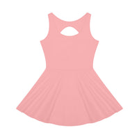 Robe de tennis originale rose pastel, vue de face