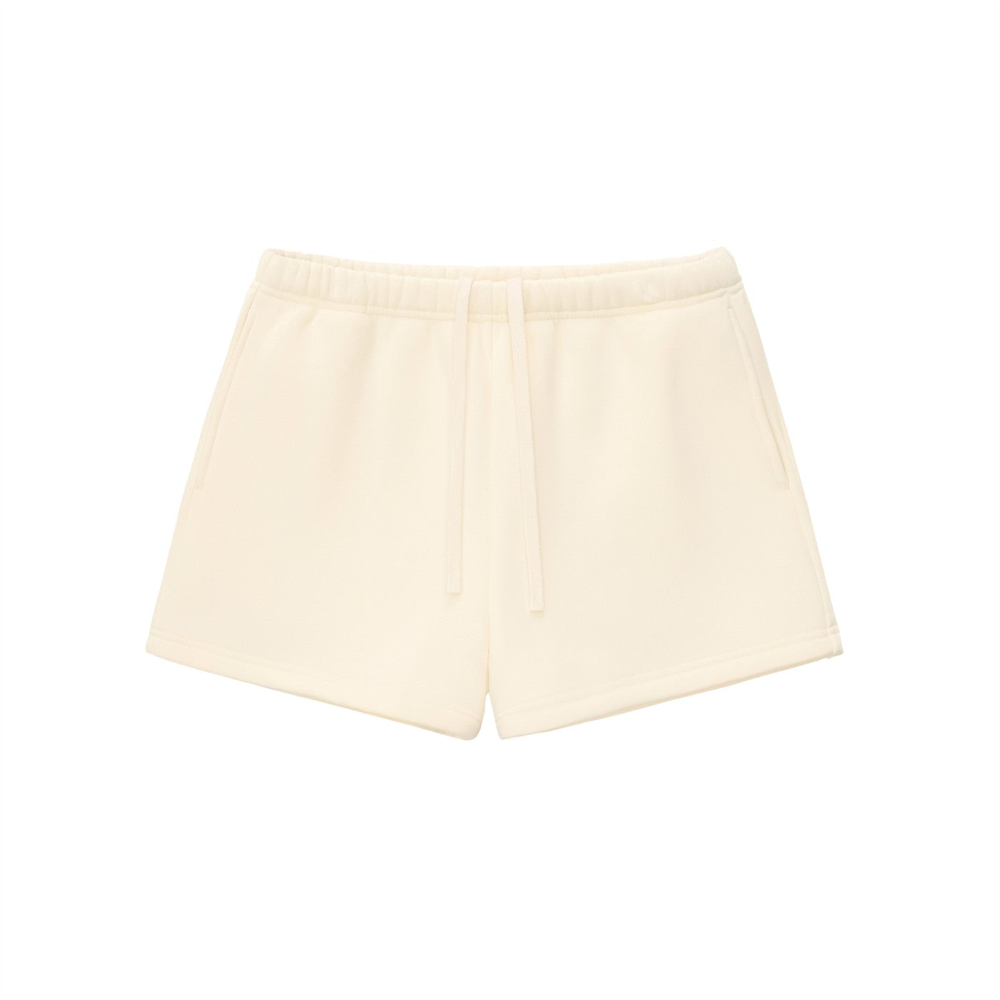 Short en molleton original CHT'M, vue de face, coloris abricot