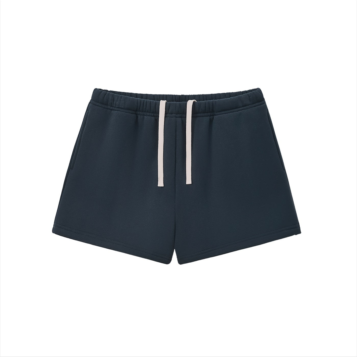 Short en molleton original CHT'M, vue de face, coloris bleu marine