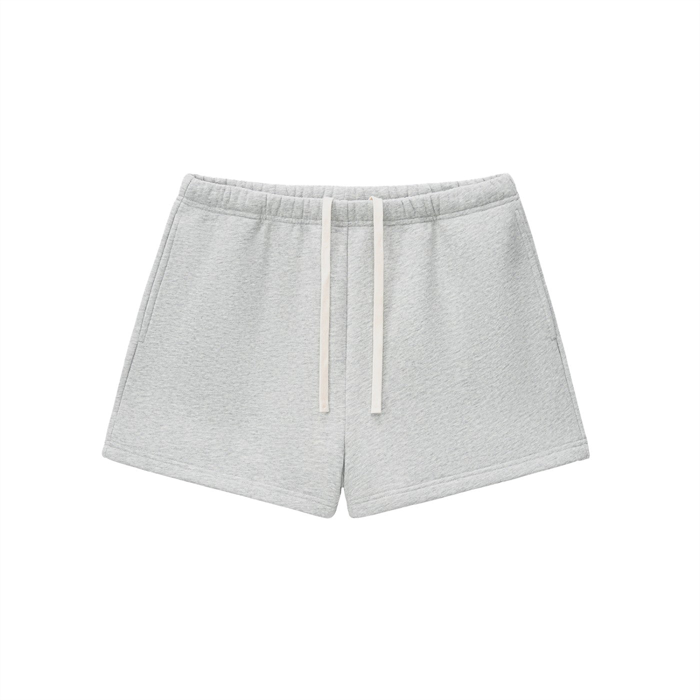 Short en molleton original CHT'M, vue de face, coloris gris chiné
