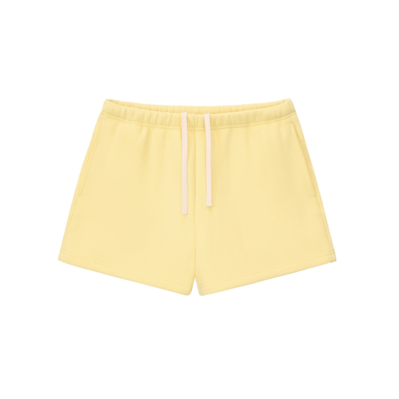 Short en molleton original CHT'M, vue de face, coloris jaune