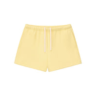 Short en molleton original CHT'M, vue de face, coloris jaune