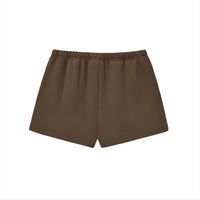 Short en molleton original CHT'M, vue de dos, coloris marron