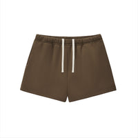 Short en molleton original CHT'M, vue de face, coloris marron