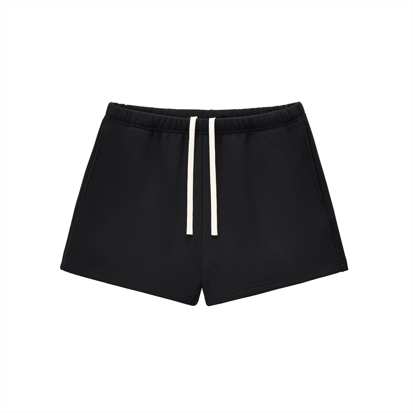 Short en molleton original CHT'M, vue de face, coloris noir