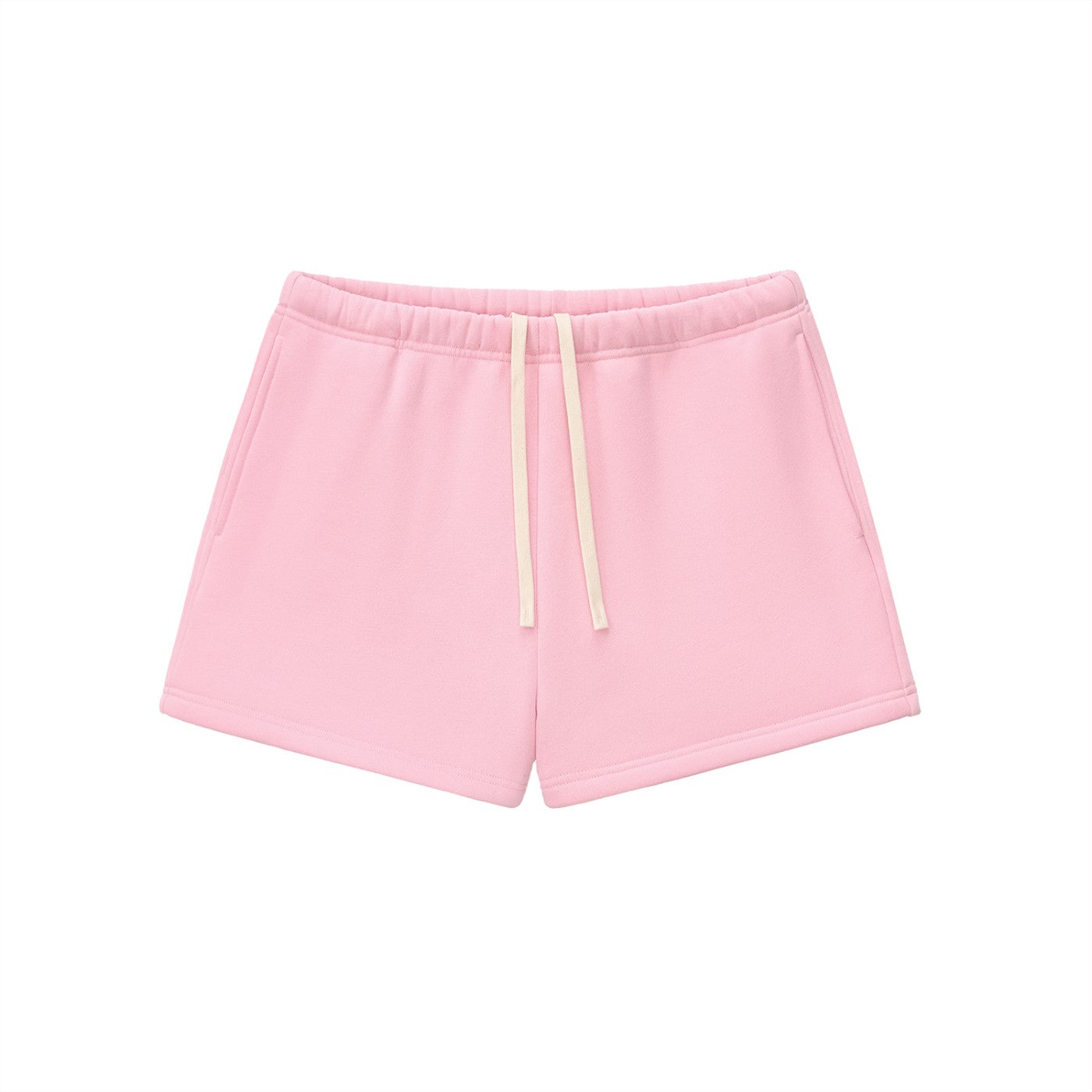 Short en molleton original CHT'M, vue de face, coloris rose