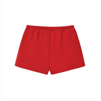 Short en molleton original CHT'M, vue de dos, coloris rouge
