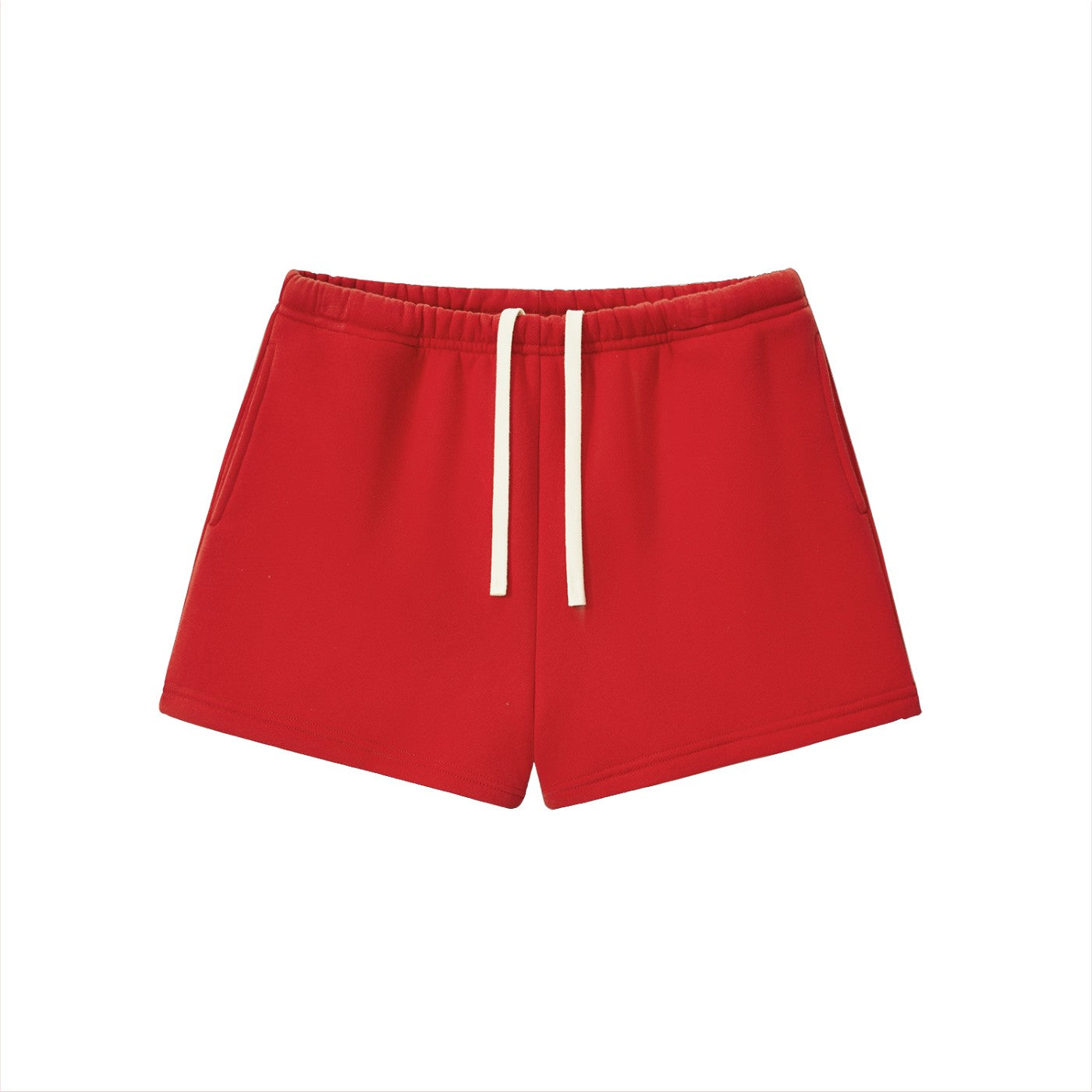 Short en molleton original CHT'M, vue de face, coloris rouge