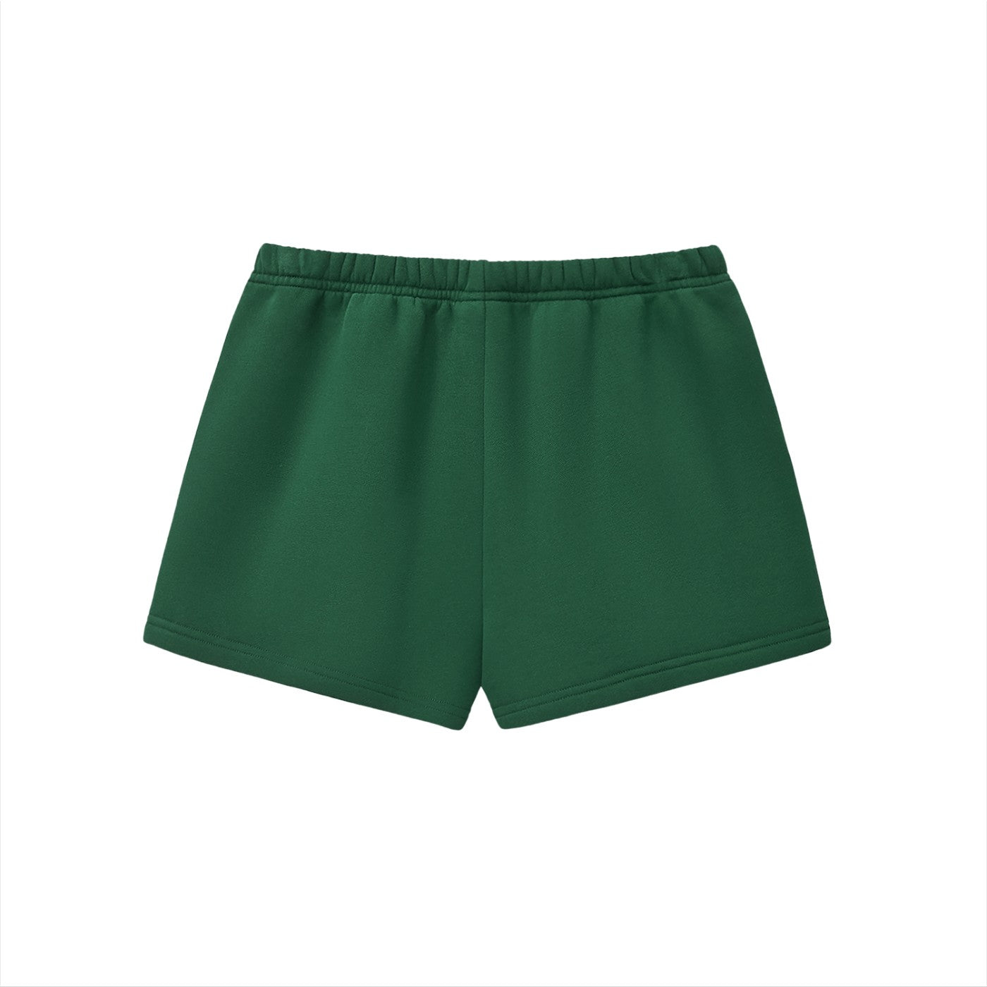 Short en molleton original CHT'M, vue de dos, coloris vert foncé