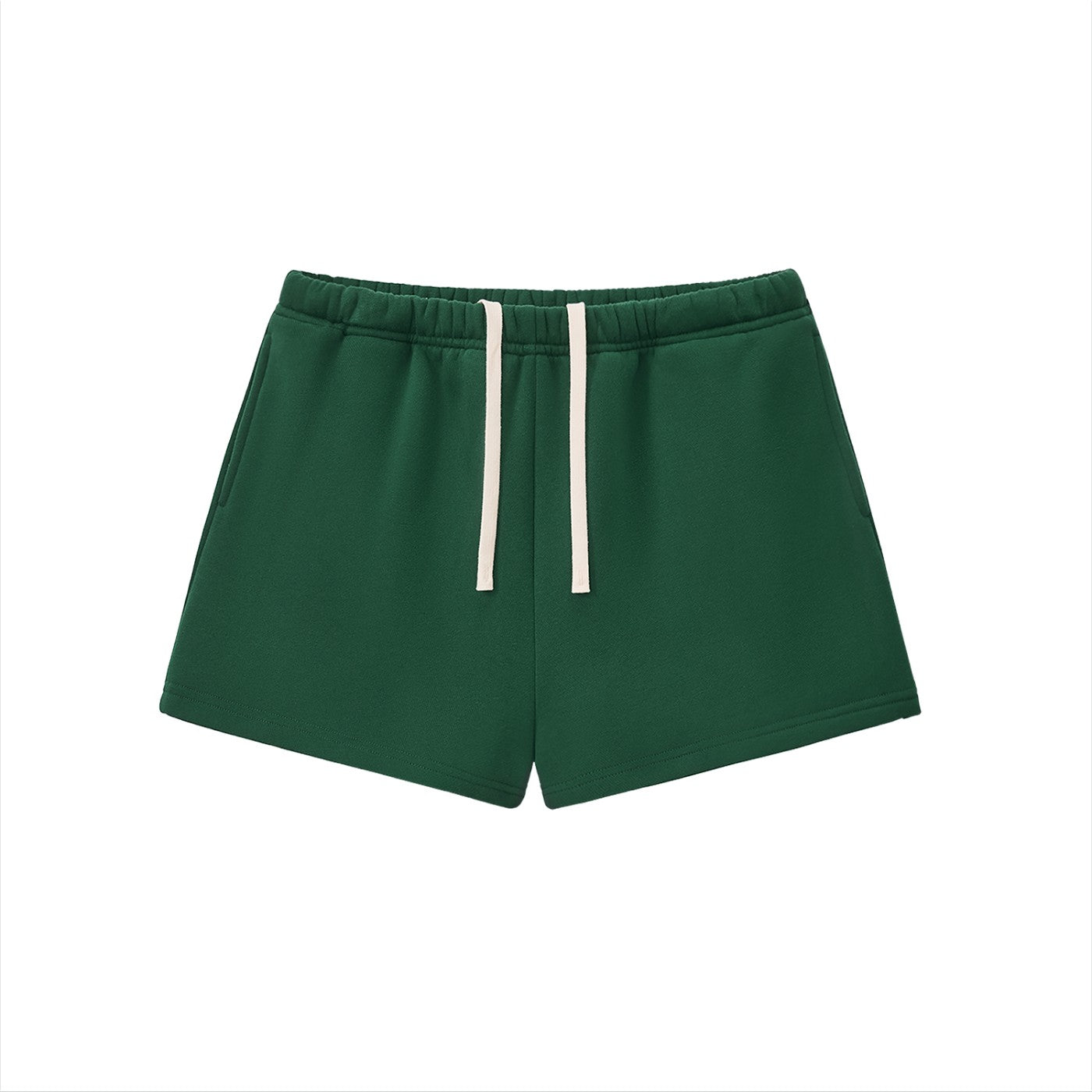 Short en molleton original CHT'M, vue de face, coloris vert foncé