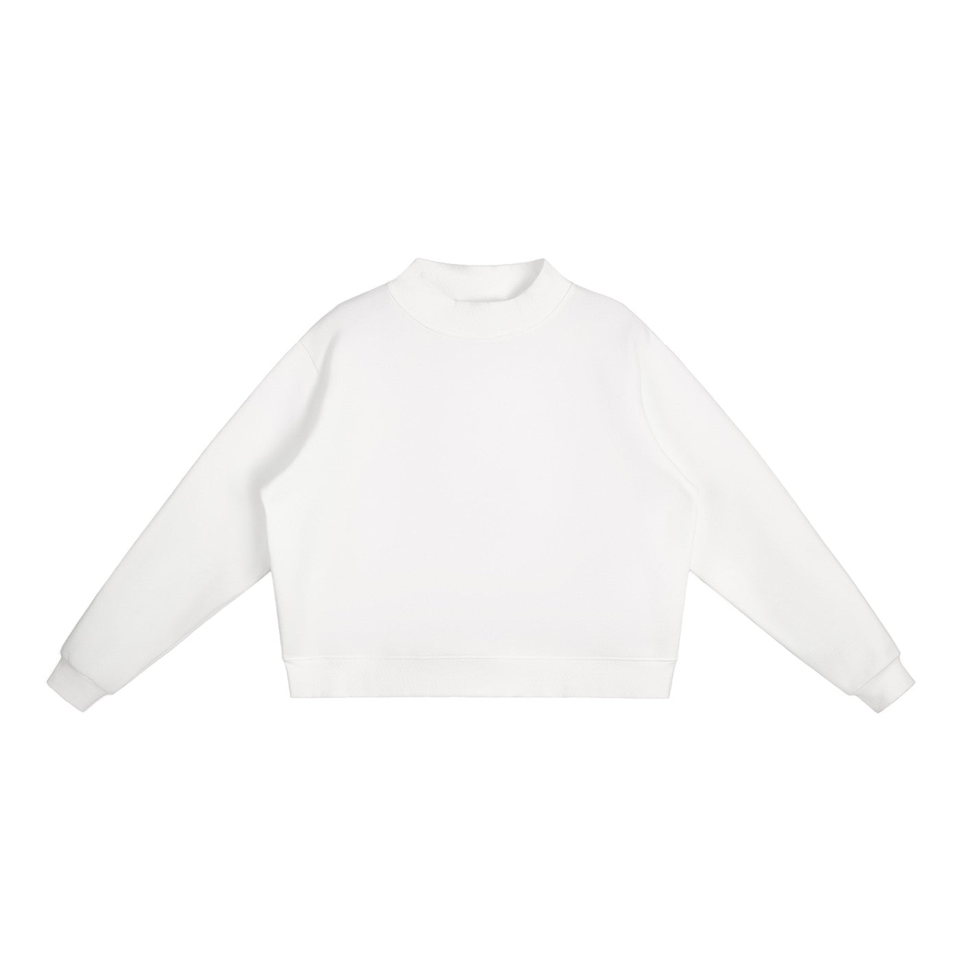 Sweat crop col montant original CHT'M blanc, vue de face