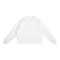 Sweat crop col montant original CHT'M blanc, vue de face