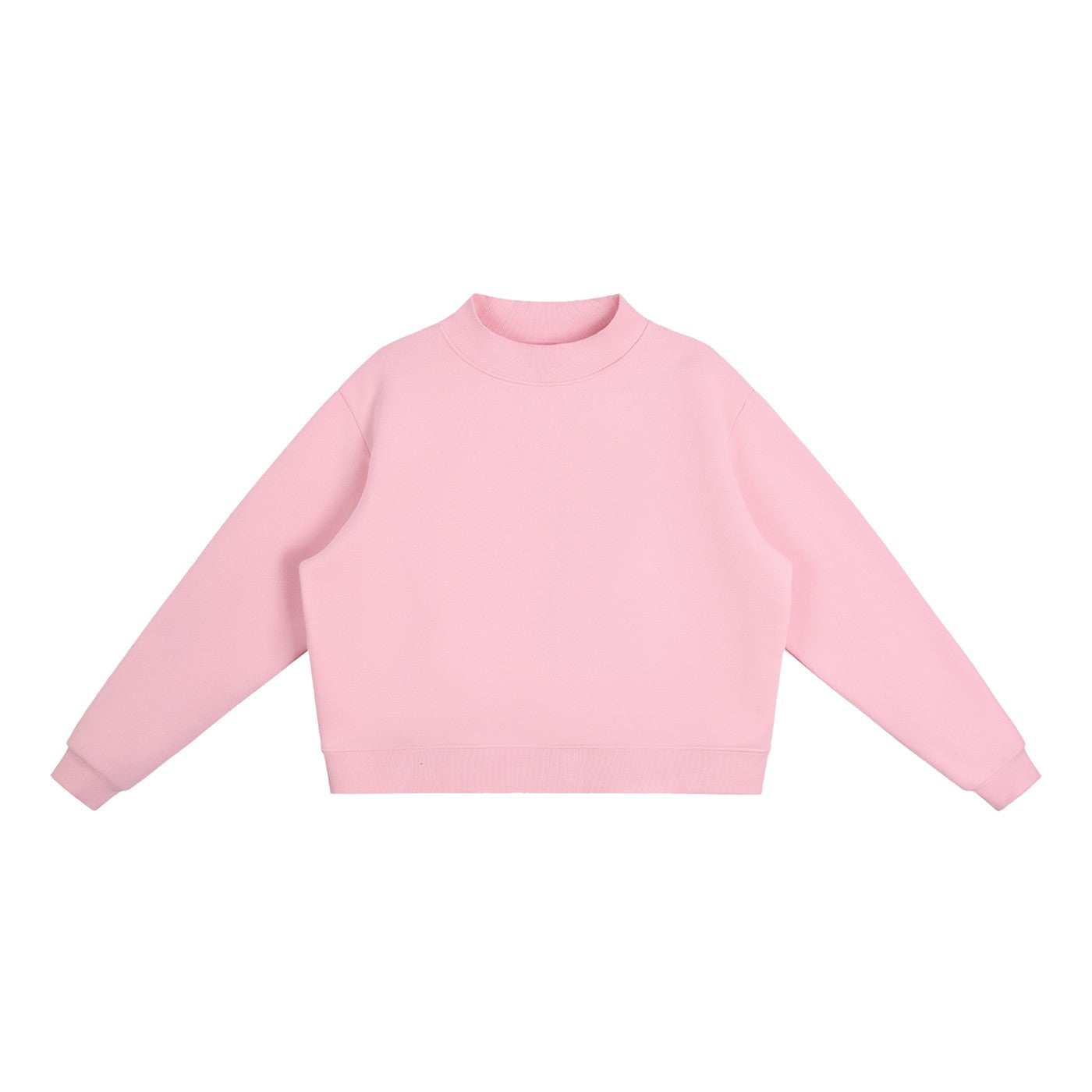 Sweat crop col montant original CHT'M rose, vue de face